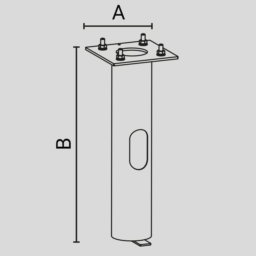 ARCLUCE SPA - ACL1099093X BASAMENTO GOTHIC/KUBIX/QUAD180 ACC.ZINC