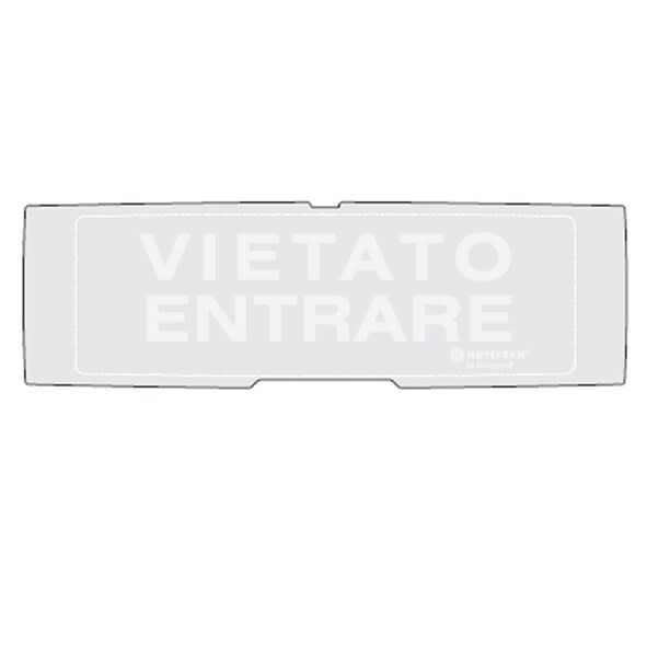 NOTIFIER ITALIA SR - NOTP-PAN1-P-VEN-G PELL.VIETATO ENTRARE FONDO GRIGIO