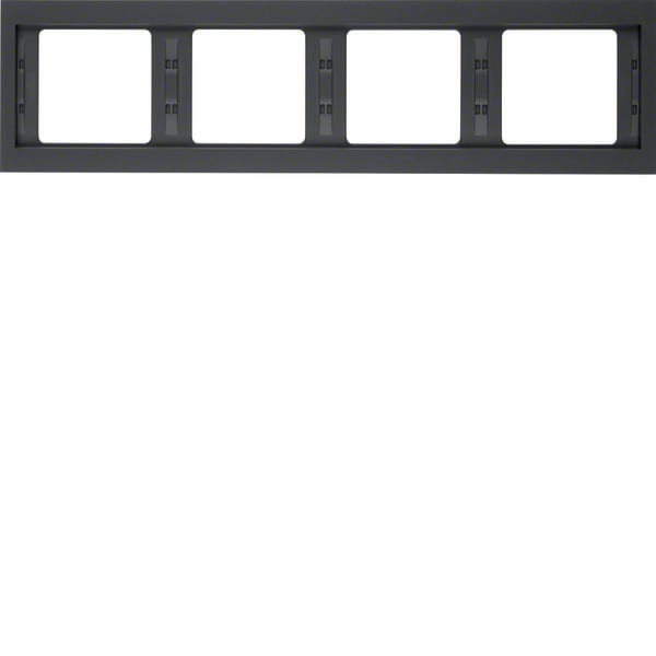 BERKER BRK13837006 Rahmen 4fach waagerecht Berker K.1 anthr