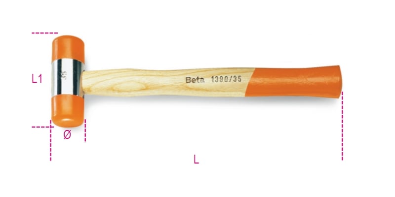 BM SPA - BMM013900045 MAZZUOLE BATTENTI PLASTICA 45