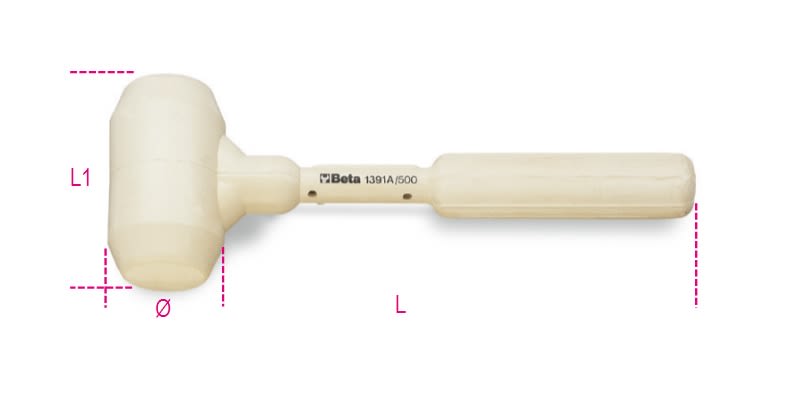 BM SPA - BMM013910210 Mazzuole per piastrellisti interamente rivestite in gomma bianca