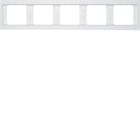 BERKER - BRK13937009 Rahmen 5fach waag K.1 polarweiß glänzend