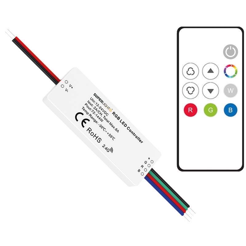 ELCART DISTRIBUTION - ERT132203800 MINI CONTR.LED RGB+RADIOCOM. 3X2A