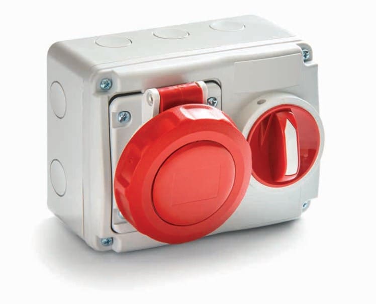 ROSI MATERIALE ELETT RCO14.3332R6 PRESE BLOCCATE CON FONDO IP67 4P 32A 380