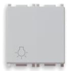 VIMAR SPA - VIW14008.2.L.SL Pulsante 1P NO 10A luce 2M Silver
