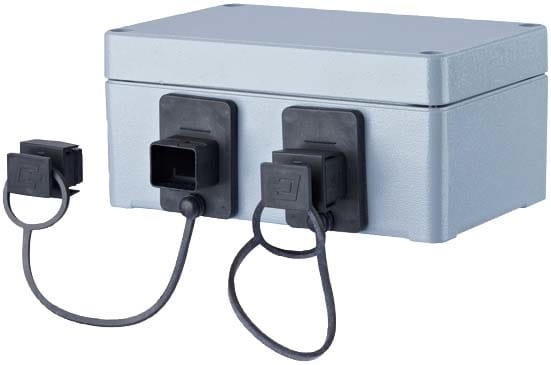 Metz MEZ1401040620ME E-DAT Industry IP67 V4 2 Port metal outl