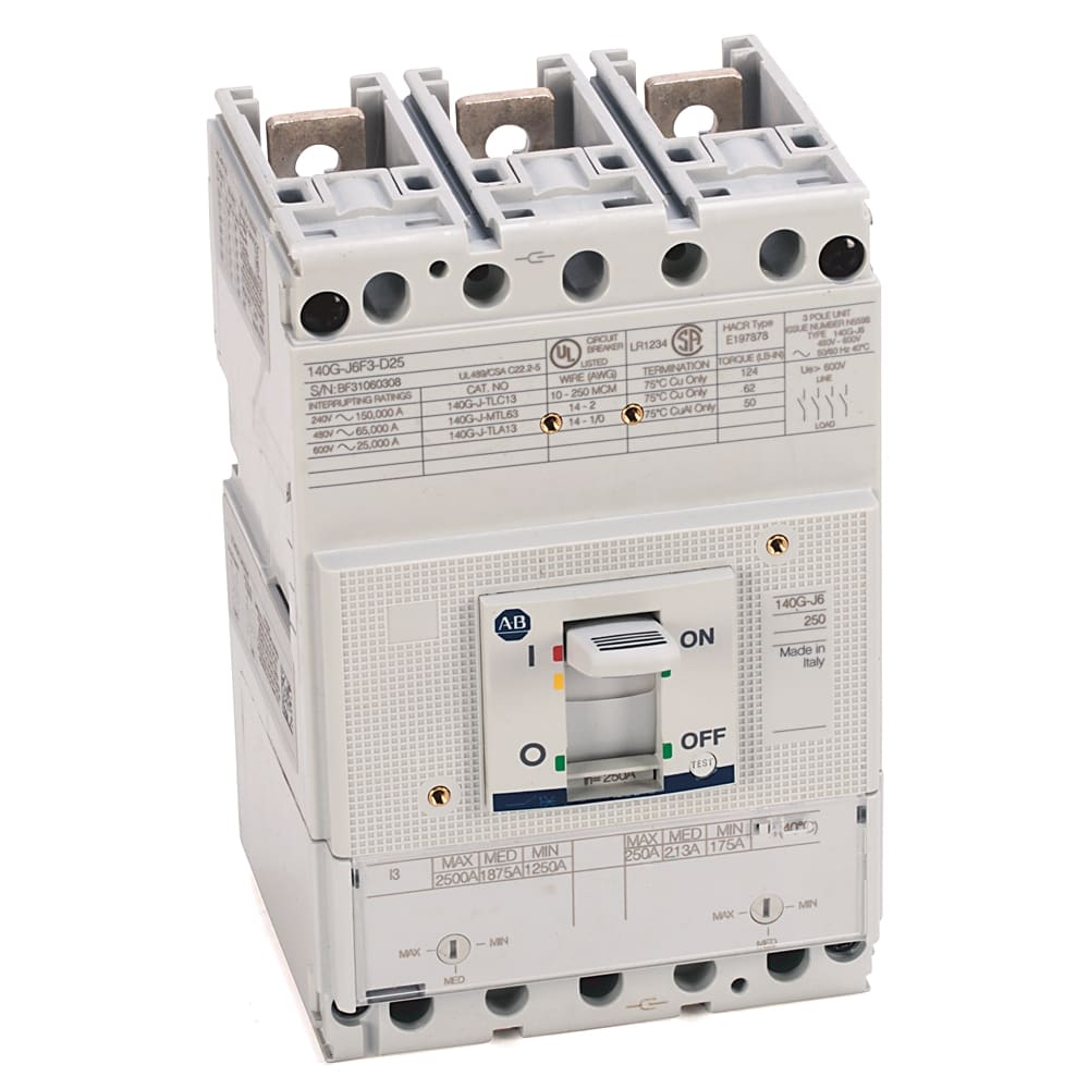 ROCKWELL AUTOMATION RCK140G-J6F3-D20 250A J FRAME MOLDED CASE CKT-BKR