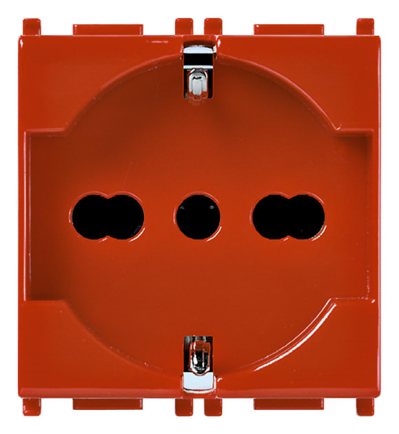 VIMAR SPA VIW14210.AB.R PRESA 2P+T 16A UNIV. ANTIBATTERICO ROSSO