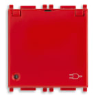 VIMAR SPA - VIW14210.C.AB.R Presa 2P+T 16A univ.+coper. antib.rosso