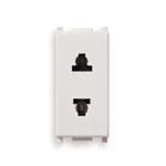 VIMAR SPA - VIW14233 Presa 2P 16A USA+EU ø4,8mm bianco
