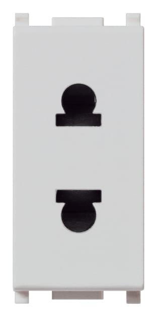 VIMAR SPA - VIW14234.SL Presa SICURY 2P 16A USA+EU ø4,8mm Silver