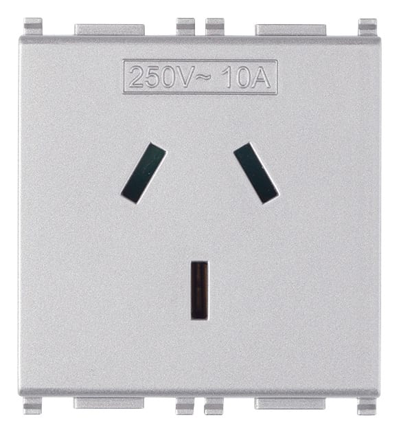 VIMAR SPA - VIW14261.SL PRESA SICURY 2P+T 10A AUSTRALIA SILVER