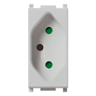 VIMAR SPA - VIW14264.SL Presa SICURY 2P+T 10A brasiliano Silver