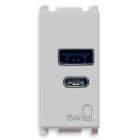 VIMAR SPA VIW14292.AC.15.SL ALIMENTATORE USB A+C 15W 5V 1M SILVER