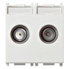VIMAR SPA VIW14302.10 PRESA TV-RD-SAT PASSANTE 2 USCITE BIANCO