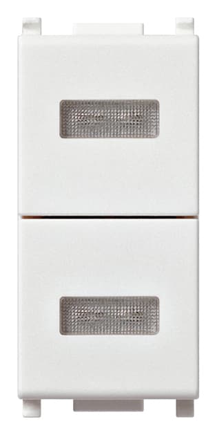 VIMAR SPA - VIW14388 DOPPIA SPIA NEUTRA BIANCO