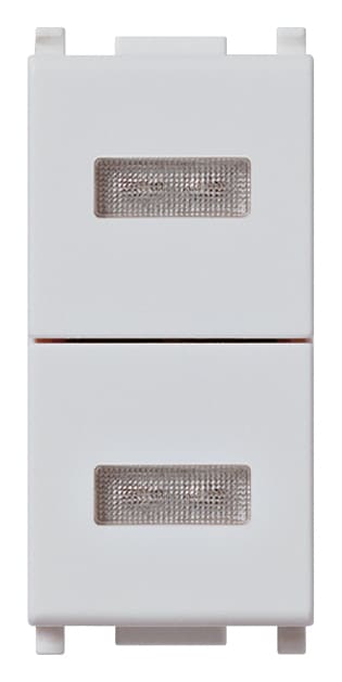 VIMAR SPA - VIW14388.SL DOPPIA SPIA NEUTRA SILVER