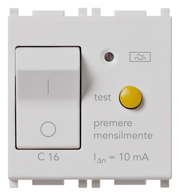 VIMAR SPA - VIW14411.16.SL INTERRUTTORE MTDIFF.1P+N C16 10MA SILVER