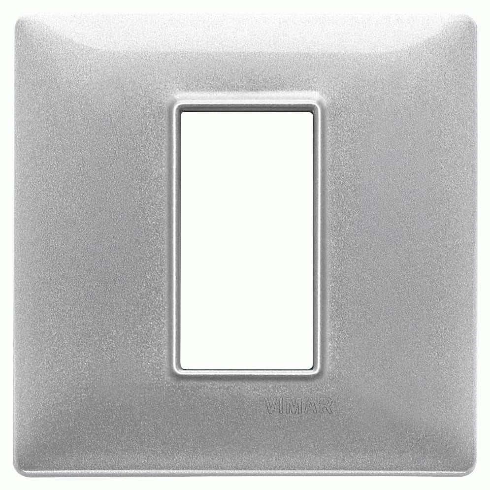VIMAR SPA - VIW14641.27 PLACCA 1M TECNOPOLIMERO SILVER