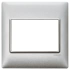 VIMAR SPA VIW14648.27 PLACCA 3M BS TECNOPOLIMERO SILVER