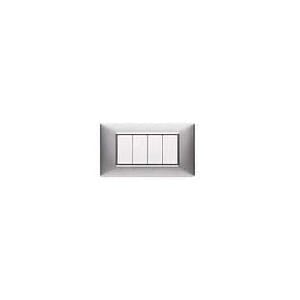 VIMAR SPA - VIW14654.20 Placca 4M argento opaco