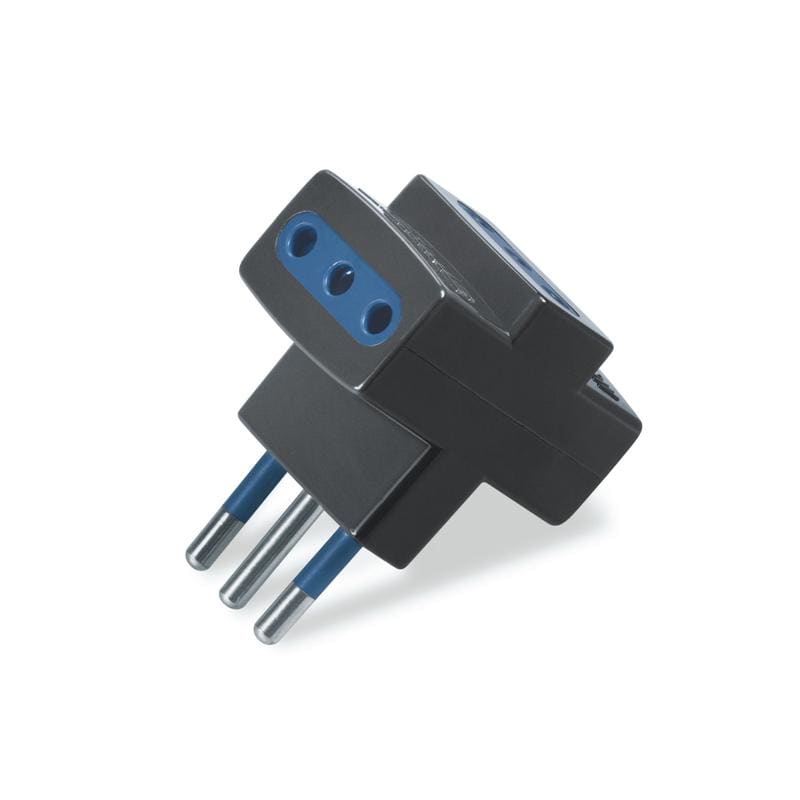 SCAME PARRE SPA - SCA146.555/3-N ADATTATORE BLUELINE 3 USC. 2P+T 10A NERO