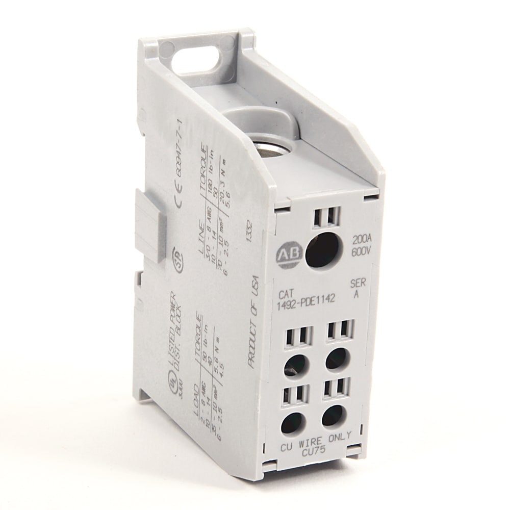 ROCKWELL AUTOMATION RCK1492-PDE1142 200 A ENCLOSED POWER DISTRIBUTION BLOCK