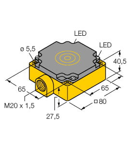 TURCK BANNER SRL TUK15697 BI40-CP80-VP4X2