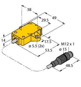 TURCK BANNER SRL TUK1590856 RI360P1-QR14-ELU4X2-0.3-RS5/S97