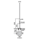 IGUZZINI ILLUMINAZI IGZ3.1597.015.0 PALO C/PIAS.FE.D159/102 SP3 H6000 FIL.CU
