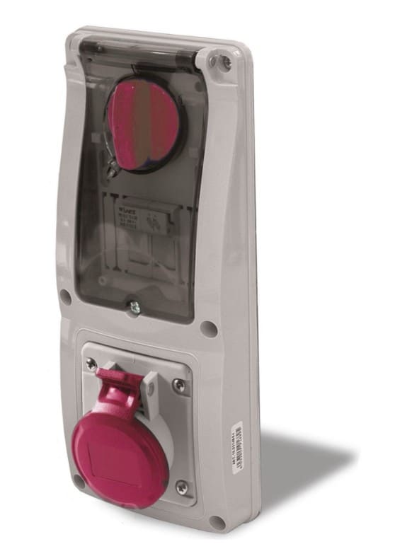 ROSI MATERIALE ELETT RCO16.3314R6-I PR BLOC VERT INC IP44+PORTAFUS 4P 16A 38
