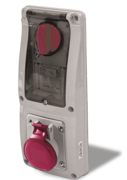 ROSI MATERIALE ELETT RCO16.3334R6-I PR BLOC VERT INC IP44+PORTAFUS 4P 32A 38