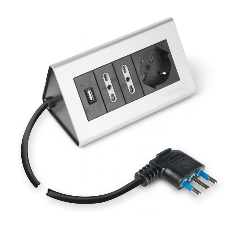 SCAME PARRE SPA - SCA160.5016 MULTIPRESA DA SCRIVANIA - NERA