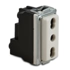 MASTER SRL MST16059 PRESA BIVALENTE SICURA 2 P.+TERRA 16A