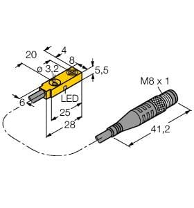 TURCK BANNER SRL TUK1613007 BI2-Q5.5-AP6X-0.3-PSG3M