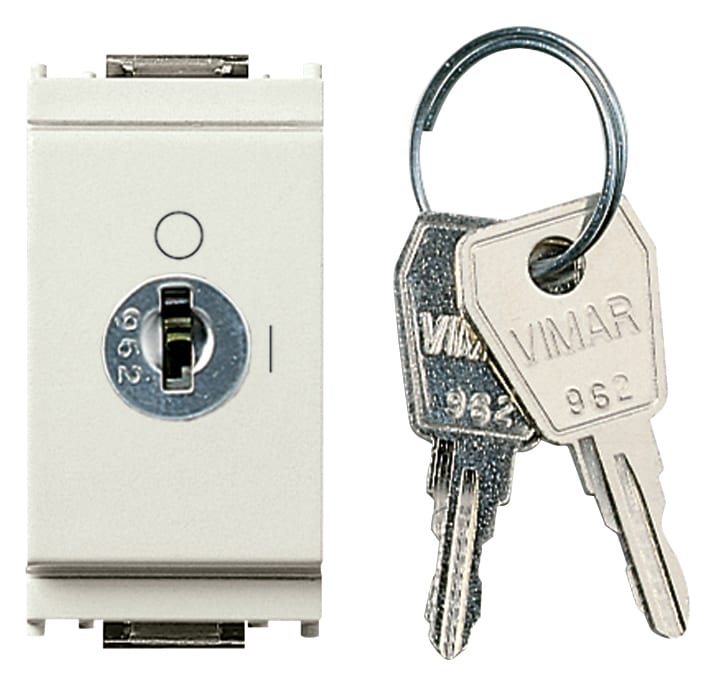 VIMAR SPA - VIW16165.B INTERRUTTORE 2P 16(3)A +CHIAVE BIANCO
