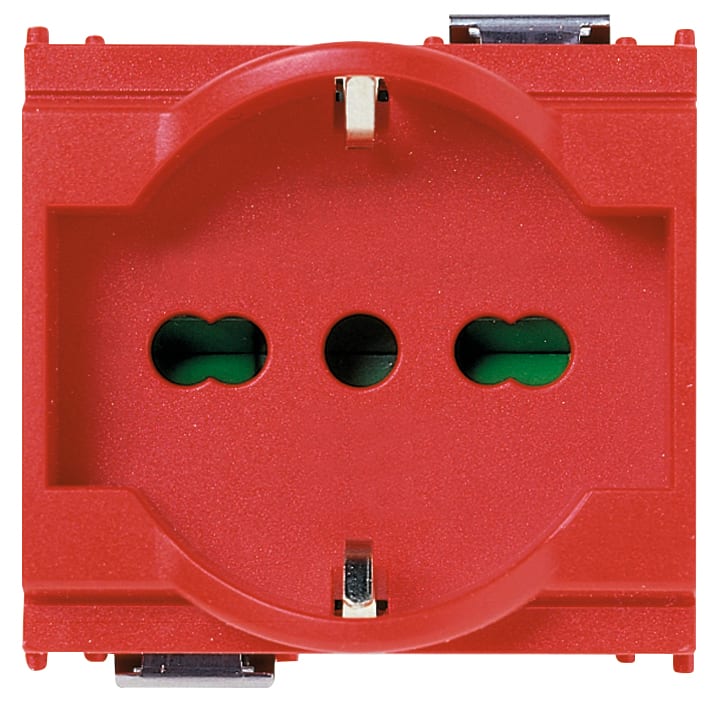 VIMAR SPA - VIW16211.R PRESA 2P+T 16A UNIVERSALE ROSSO
