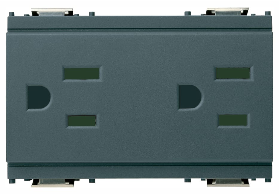 VIMAR SPA VIW16243 DUE PRESE SICURY 2P+T15A USA+SASO GRIGIO