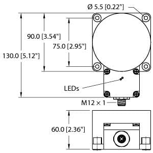TURCK BANNER SRL TUK1625844 NI100U-K90SR-VP4X2-H1141
