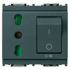 VIMAR SPA - VIW16273 PRESA 2P+T 16A P17/11 INTB+MT C16 GRIGIO