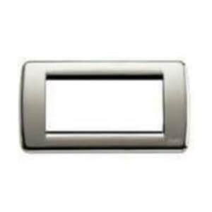 VIMAR SPA - VIW16754.34 Placca Rondò 4M nichel spazzolato
