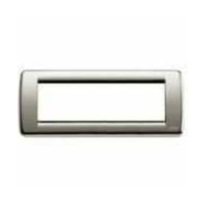 VIMAR SPA - VIW16756.34 Placca Rondò 6M nichel spazzolato
