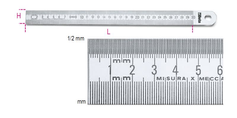 BM SPA - BMM016830030 RIGHE SEMIRIGIDE MM-1/2MM 300