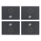 VIMAR SPA - VIW16841.2 Quattro mezzi tasti 1M simb. I O grigio