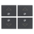 VIMAR SPA - VIW16841.3 Quattro mezzi tasti 1M freccia grigio