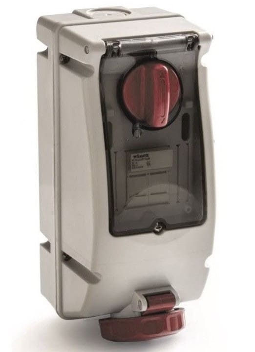 ROSI MATERIALE ELETT RCO17.432R6 PR BLOC VERT PARETE IP67 FUS 5P 32A 380V