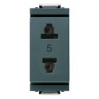 VIMAR SPA - VIW17044 PRESA 2P 15A USA+EU D4,8MM GRIGIO