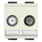 VIMAR SPA - VIW17067.10.B PRESA TV-RD-SAT PASSANTE 2 USCITE BIANCO