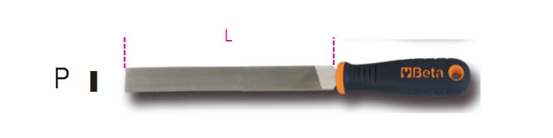 BM SPA - BMM017190076 Lime piatte a taglio dolce, con impugnatura