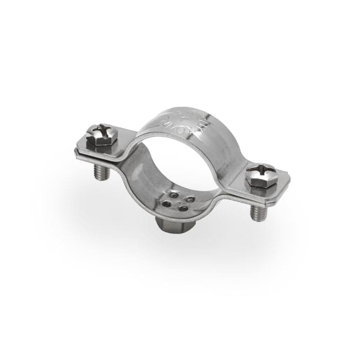 COSMEC - CSM6040-P03 Collare fissatubo pesante in acciaio zincato, con dado di fissaggio, per tubo diam. 84-90 mm / 3"